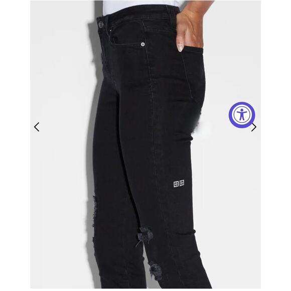 Ksubi Black Chitch Boneyard denim jean Distressed Slim Fit Stitch Design 29 - Picture 3 of 8